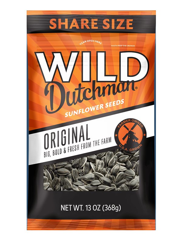 WILD Dutchman 504 Roasted Sunflower Seed, Original, 13 oz Bag