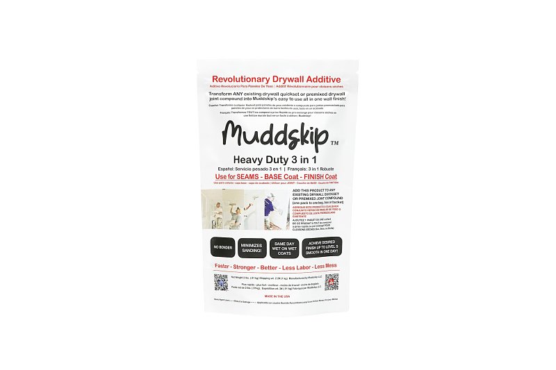 Muddskip MSHD2722 Heavy-Duty Basecoat Drywall Additive, 2 lb Bag