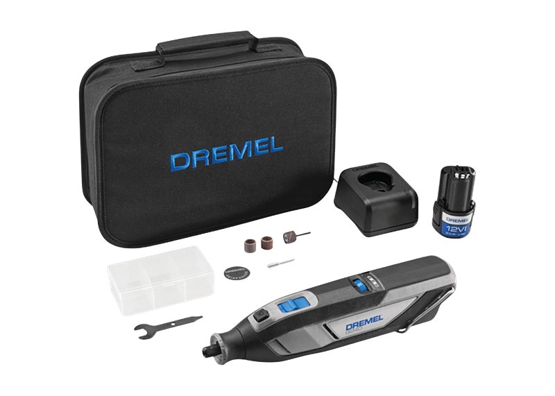 Dremel 8240-5 Cordless Rotary Tool, Battery Included, 120 V, 2 Ah, 1/8 in Chuck, Keyed Chuck, 5000 to 35,000 rpm Speed