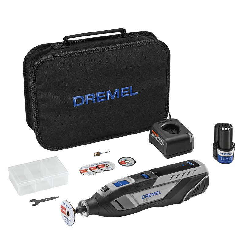 Dremel 8250-5 Cordless Brushless Rotary Tool, Battery Included, 12 V, 3 Ah, 5000 to 30,000 rpm Speed
