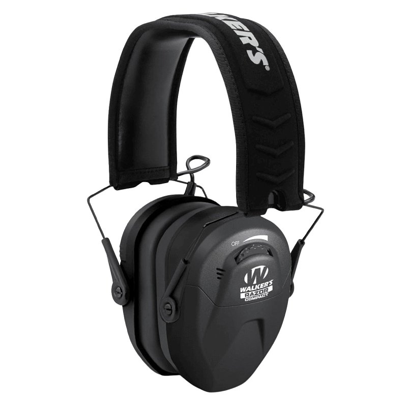 Walker's GWP-CRSEM Compact Electronic Ear Muffs, 23 dB NRR, Black