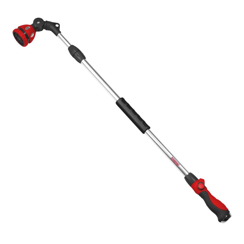 Chapin 4676 Telescoping Watering Wand, 3/4 in Inlet, 10-Spray Pattern, Metal, Gray/Red, 56 in L Wand