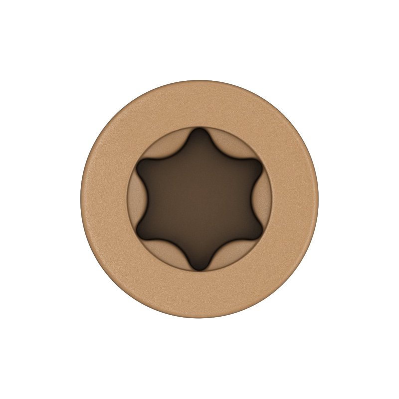 Camo 0376104 Deck Screw, #8 Thread, 1-5/8 in L, Coarse Thread, Flat Head, Star Drive, Type 17 Slash Point, Carbon Steel