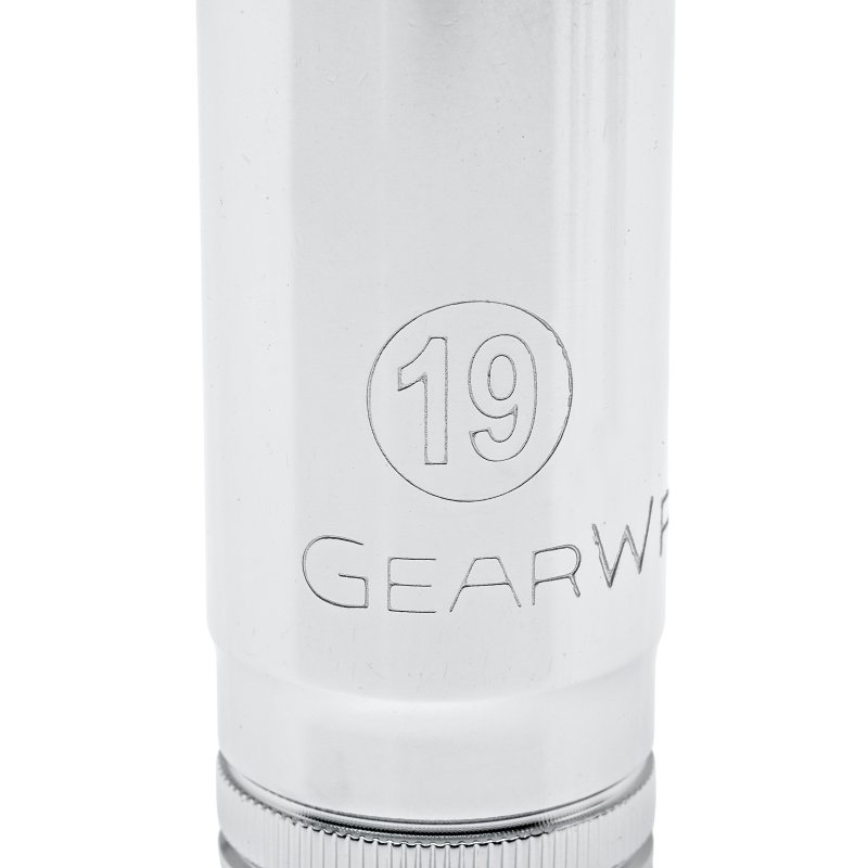 GearWrench 80554 Deep Socket Set, Alloy Steel, Full Polish Chrome