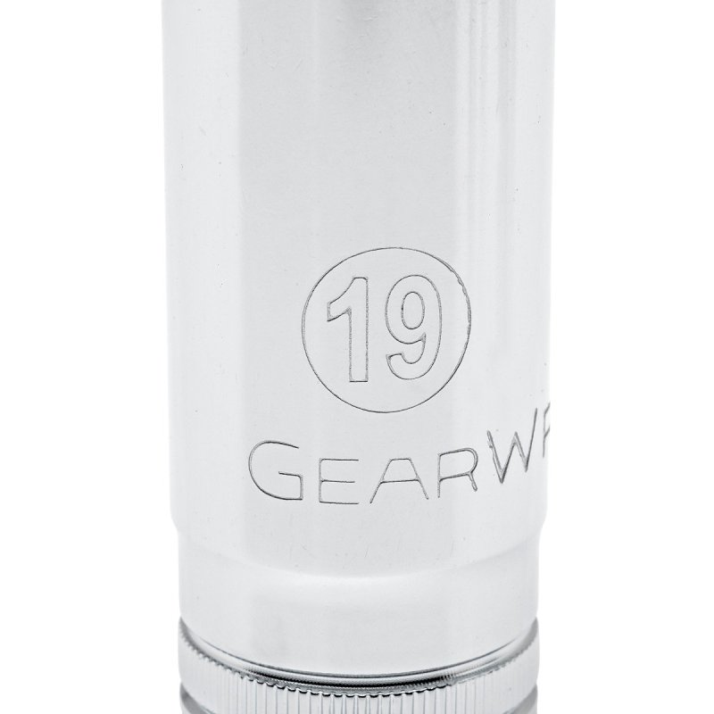 GearWrench 80555 Deep Socket Set, Alloy Steel, Full Polish Chrome