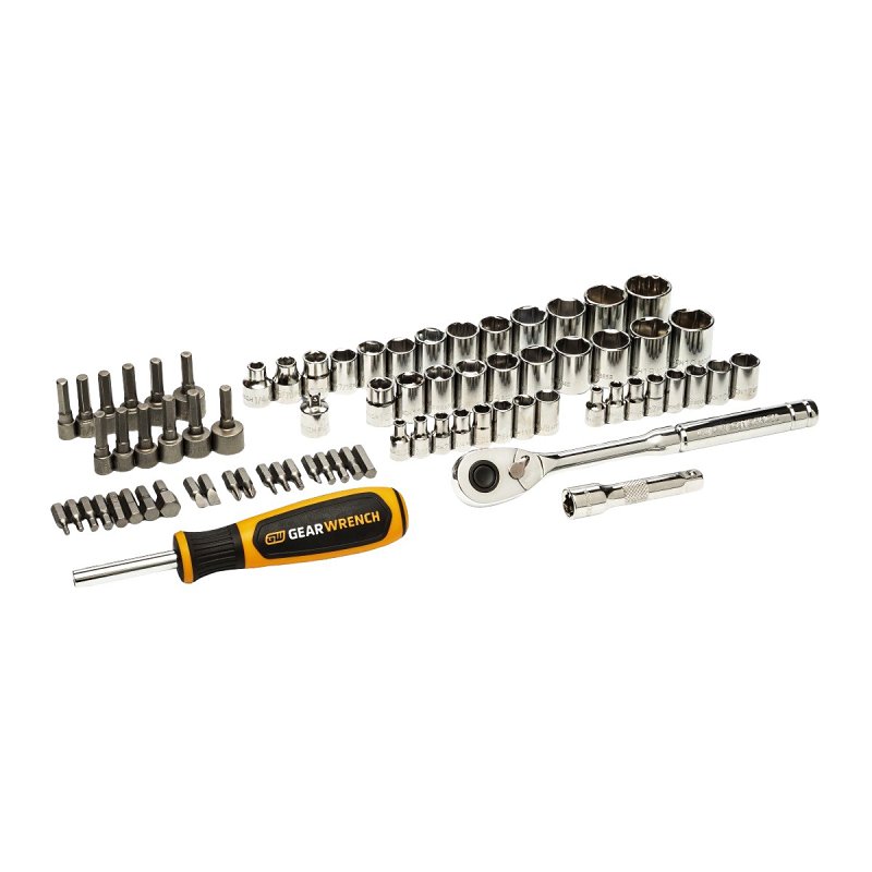 GearWrench GW38CBMTS75 Mechanic Tool Set, 75-Piece, Alloy Steel, Full Polish Chrome