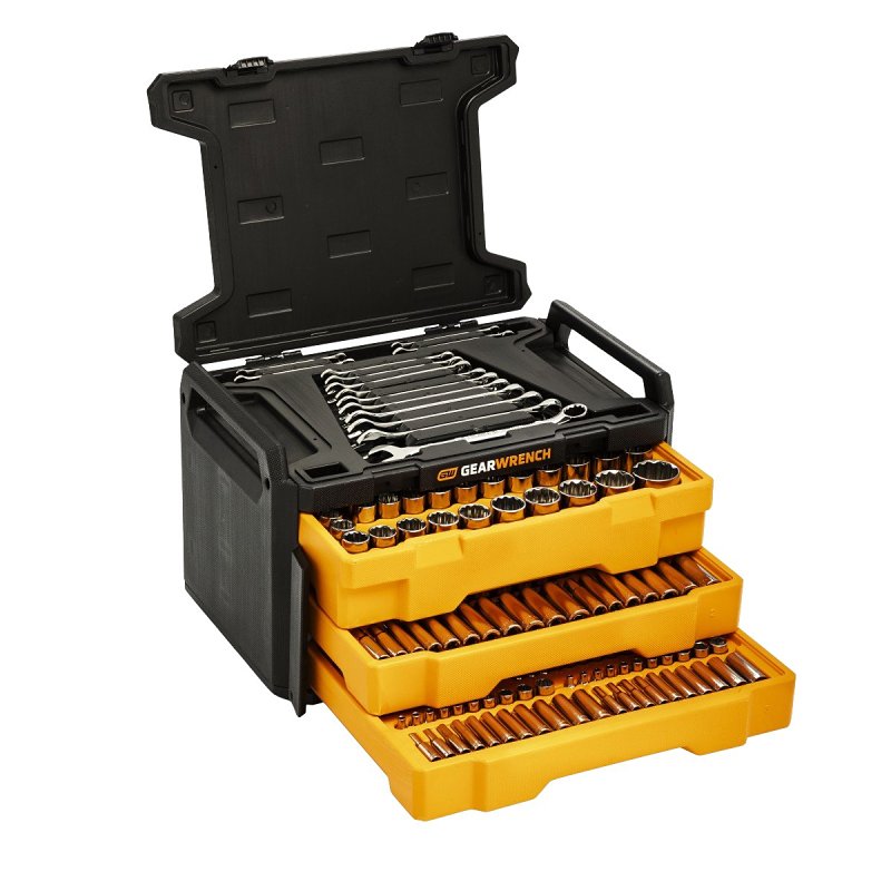 GearWrench GW72XLCBMTS Mechanics Hand Tool Set, 257-Piece, Chrome