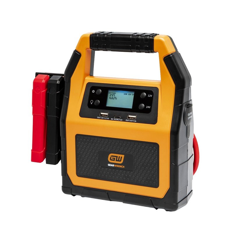GearWrench GWLBJ30 Battery Jump Starter and Powerbank, 12/24 V, 3000 A, 4-Cell Battery, Lithium-Ion Battery
