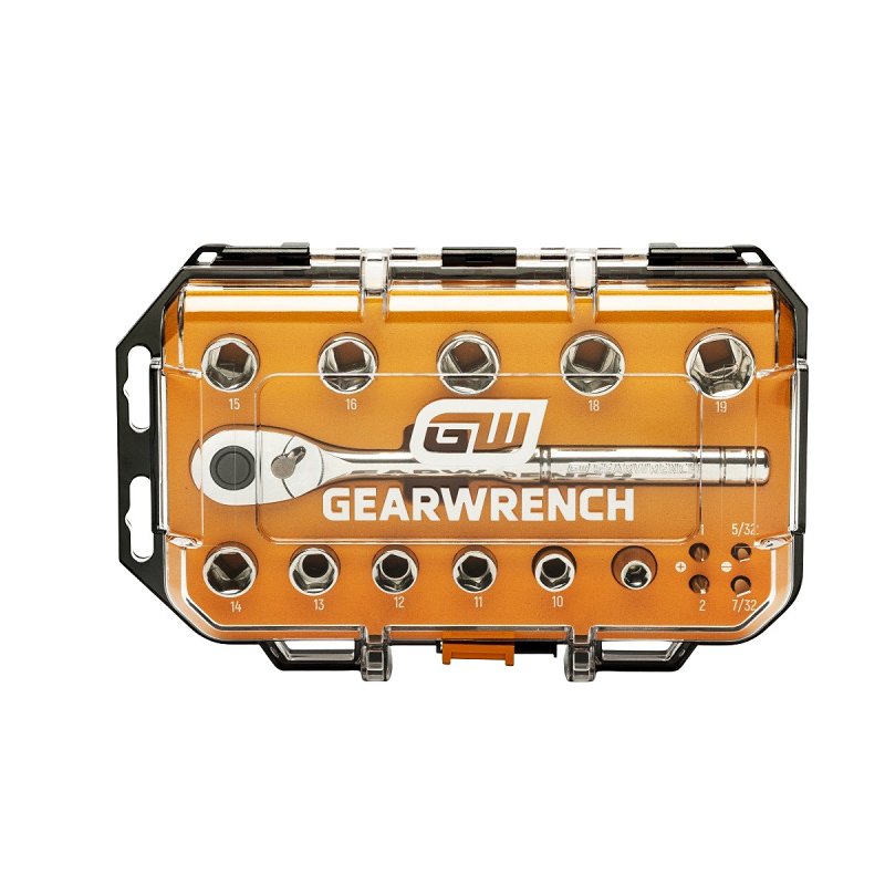 GearWrench GWSWS38MM16 Mechanics Tool Set, 16-Piece, Chrome