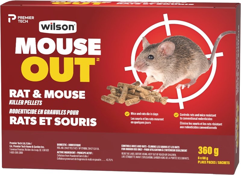 Wilson Predator 7740110 Mouse and Rat Killer, Pellet, 360 g Pack