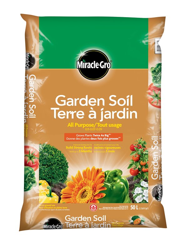 Miracle-Gro 75091430 All-Purpose Garden Soil, Solid, Multi-Color, 50 L Bag