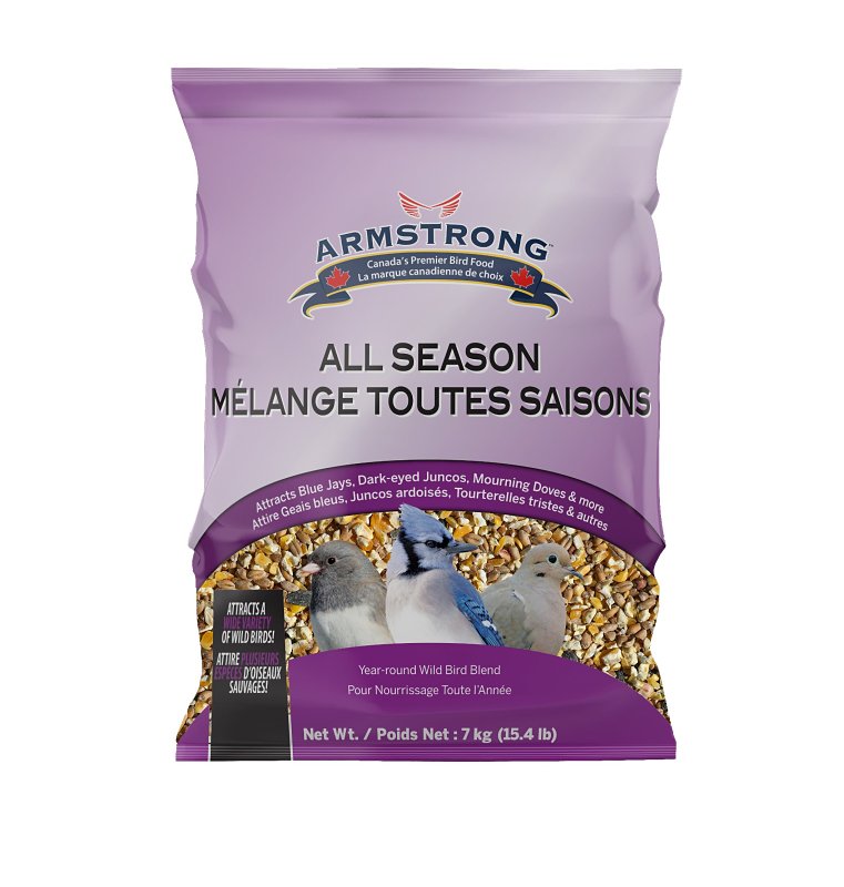 Armstrong Milling 300-908 Wild Bird Seed Blend, All Season, Granular, 7 kg Pail