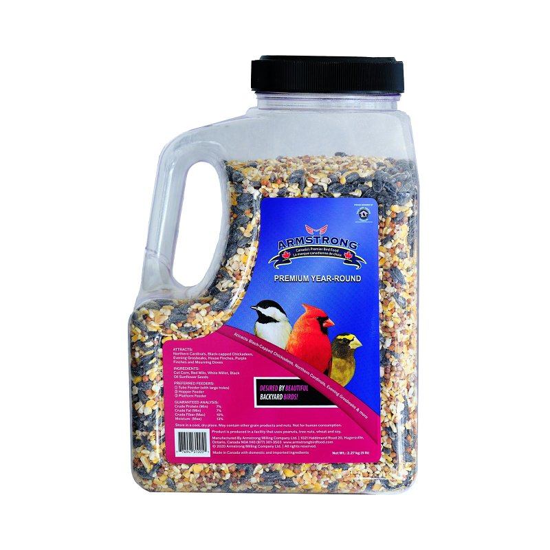 Armstrong Milling 300-696 Wild Bird Seed Blend, Premium, 2.27 kg Jug