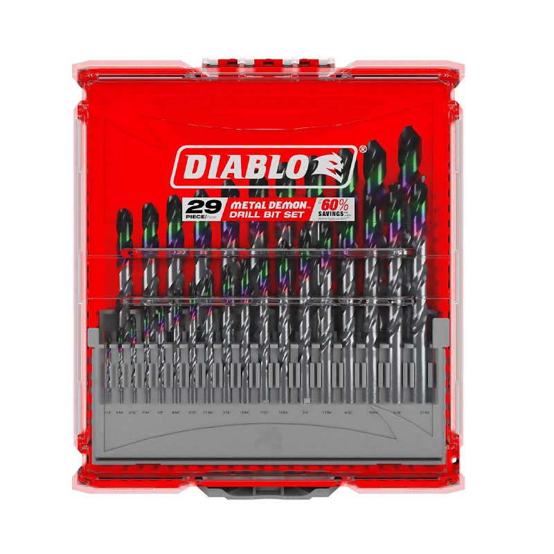 Diablo Metal Demon DMD-S29 Drill Bit Set, 29-Piece, Stainless Steel