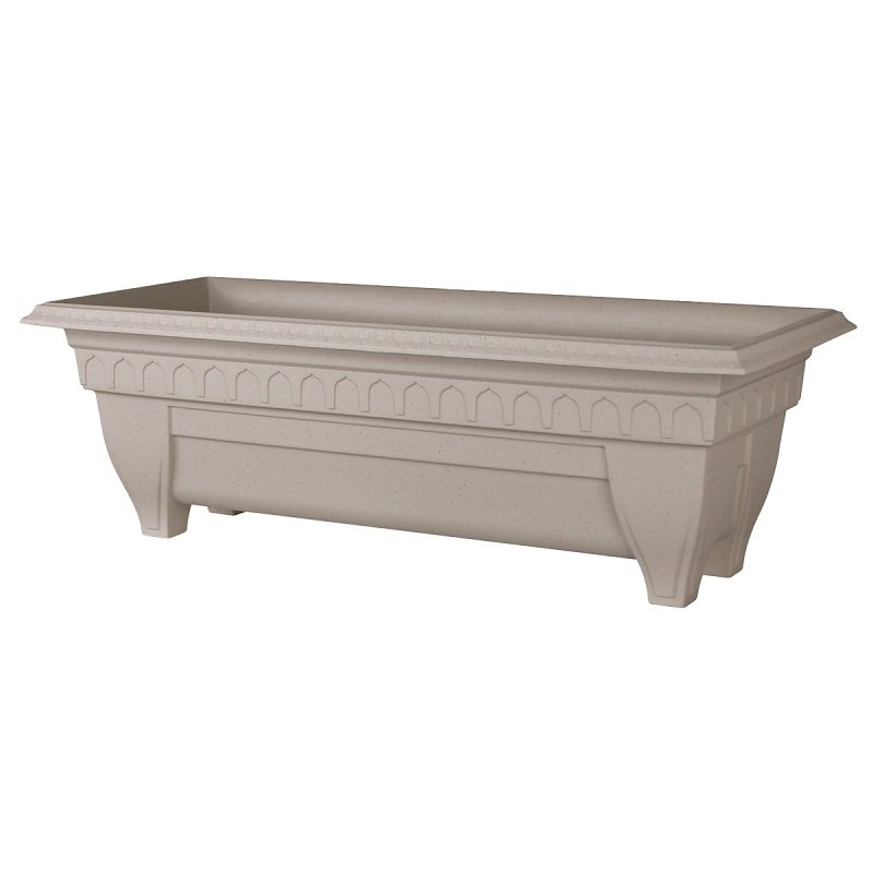 DCN 1427-30 Patio Planter, 8-3/4 in H, 11 in W, Rectangular, Thermoplastic, Granite