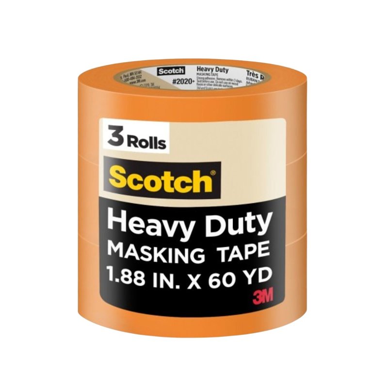 Scotch 2020-48EP3 Masking Tape, 55 m L, 48 mm W, 0.11 mm Thick, Beige