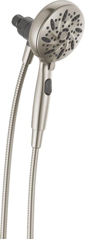 Delta SureDock 75689SN Magnetic Hand Shower, 1/2 in Connection, 1.75 gpm, 6-Spray Function, Satin Nickel, 72 in L Hose