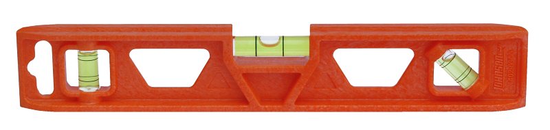 Johnson 1402-0900 Torpedo Level, 9 in L, 3-Vial, Structo-Cast, Orange