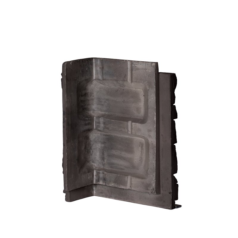 DuraKwik Stone 308VAC Siding Corner, 13 in L, 10 in W, 4 in Thick, Interlocking Edge, Ledgestone Profile, Volcano Ash