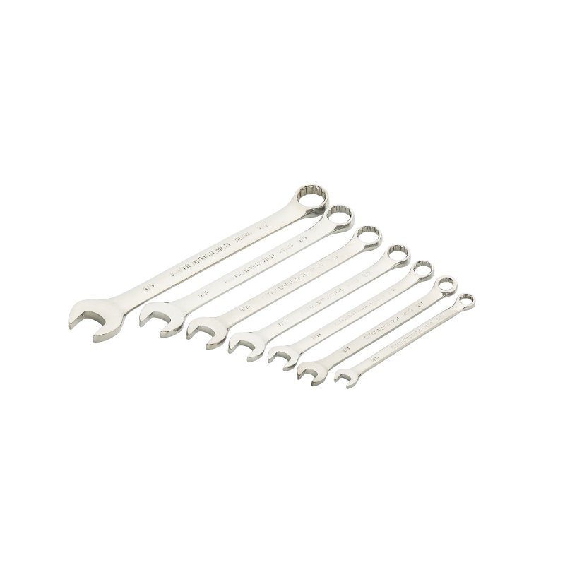 GearWrench 81933 Combination Wrench Set, 7-Piece, Steel, Chrome