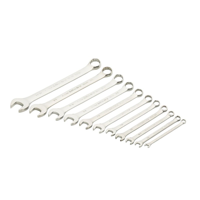 GearWrench 81934 Combination Wrench Set, 11-Piece, Steel, Chrome, Silver