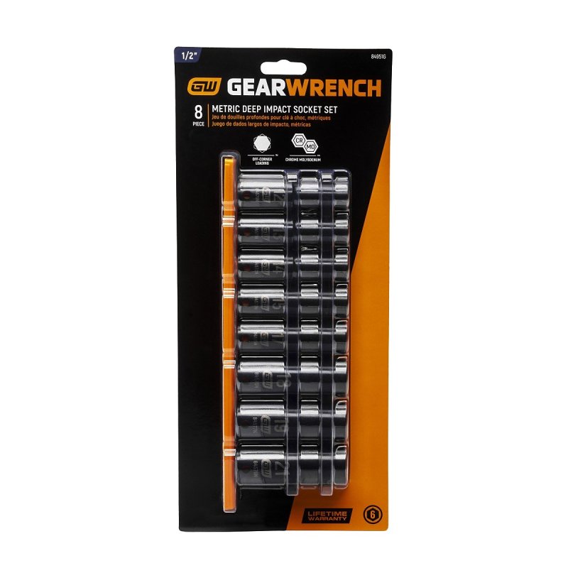 GearWrench 84951G Deep Socket and Drive Bit, Specifications: Metric Measuring Type