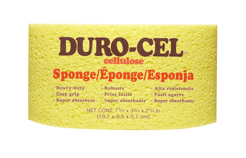 Duro-Cel 03085 Turtleback Sponge, 7-3/4 in L, 3-3/4 in W, 2-1/8 in Thick, Cellulose