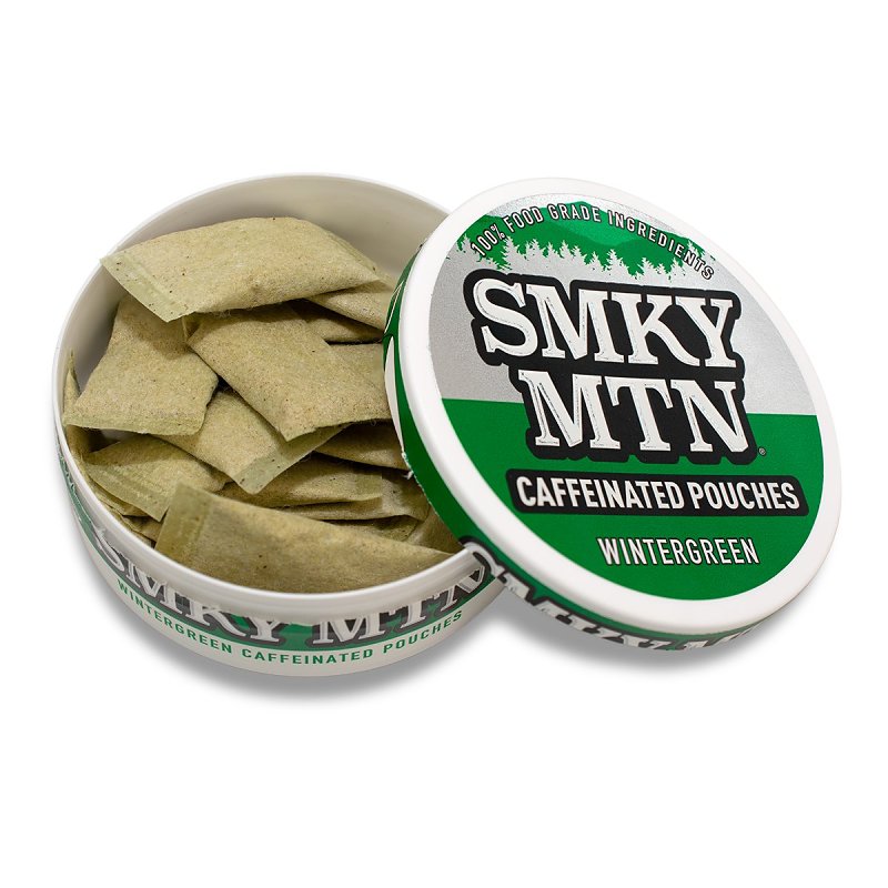 Smokey Mountain 03760 Caffeinated Pouch, Wintergreen, 15 Count, Can