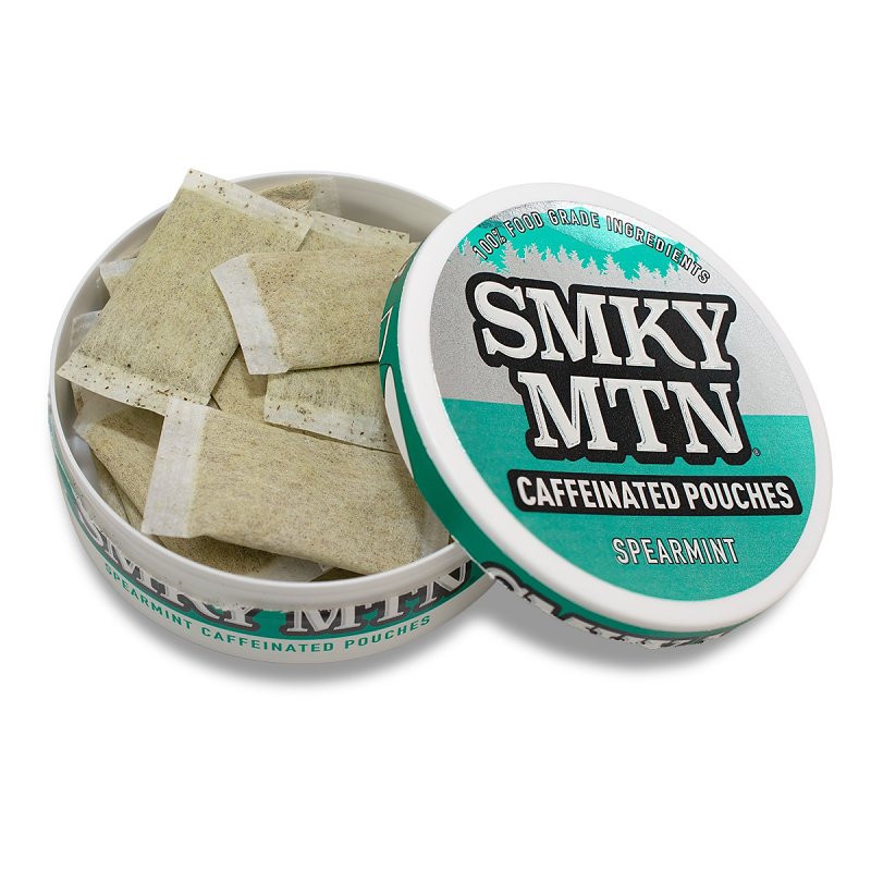 Smokey Mountain 03790 Caffeinated Pouch, Spearmint, 15 Count, Can