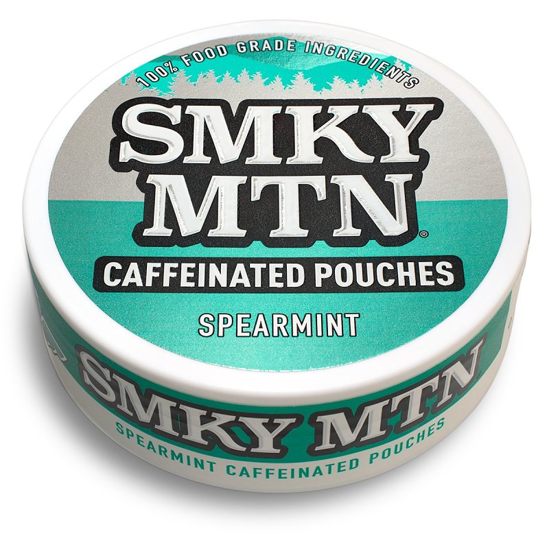 Smokey Mountain 03790 Caffeinated Pouch, Spearmint, 15 Count, Can
