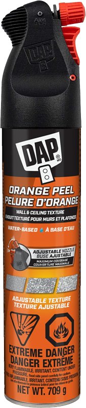 DAP Orange Peel 7079870005 2-in-1 Water-Based Wall and Ceiling Spray Texture, White, 709 g Aerosol Can