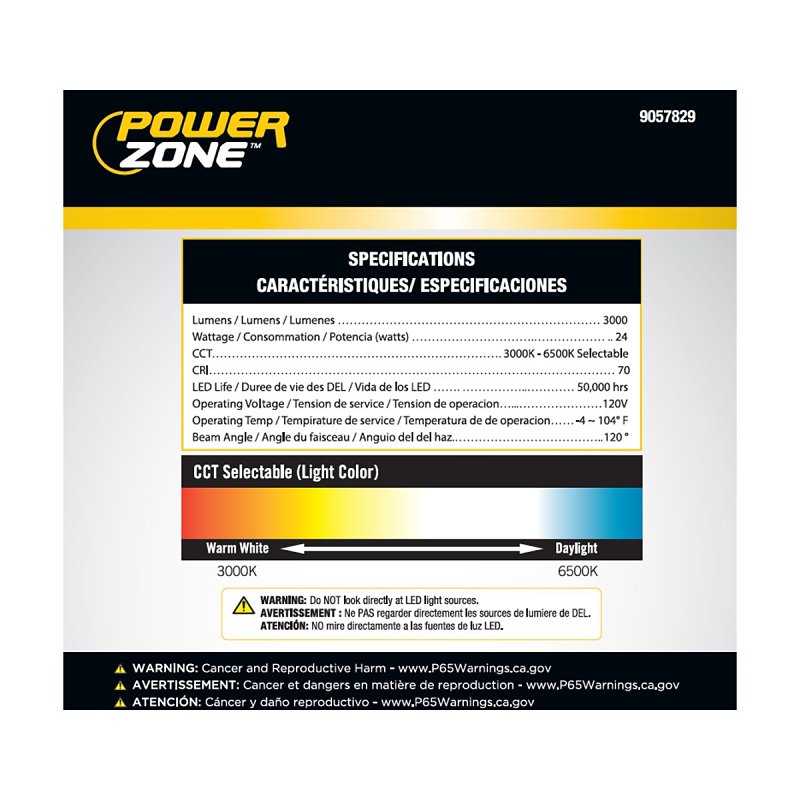 FLOOD LT AC 2HD WHT D2D 3000LM