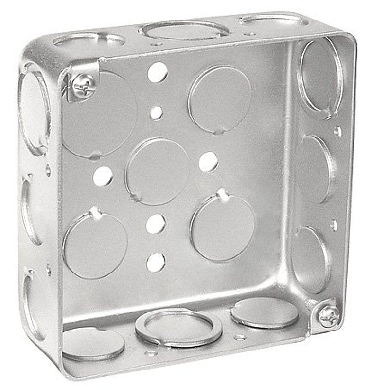 Southwire 52151-SDR-UPC Junction Box, 16-Knockout, 1/2, 3/4 in Knockout, Steel, Silver, Galvanized