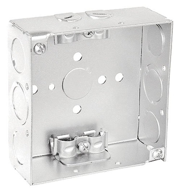 Southwire 52151-R-UPC Junction Box, 11-Knockout, 1/2 in Knockout, Steel, Silver, Galvanized