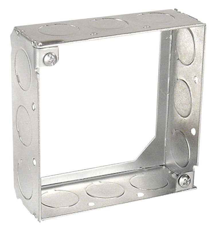 Southwire 53151-1/2-UPC Extension Ring, 4 in L, 12-Knockout, Steel, Silver, Galvanized