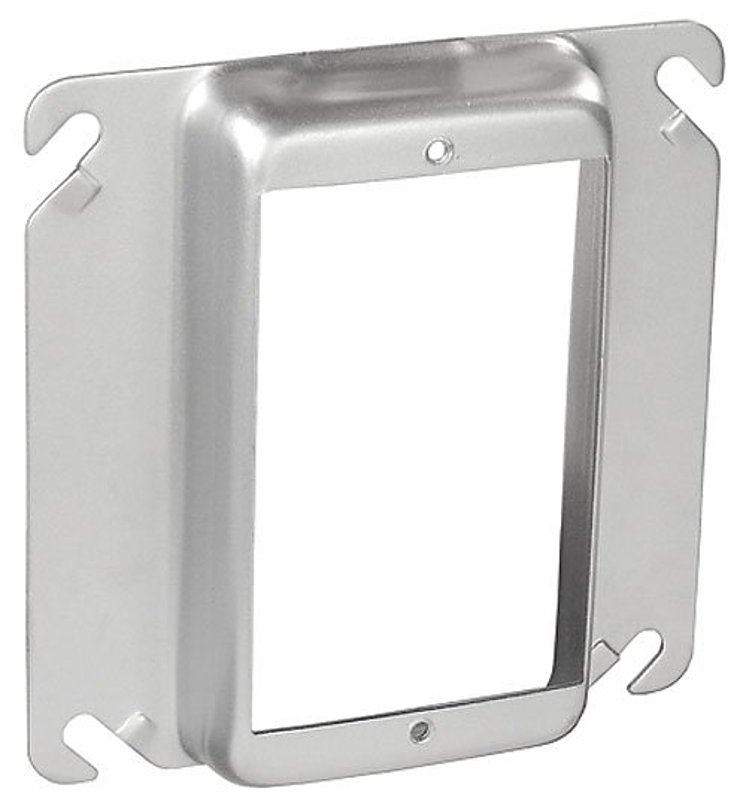 Southwire 52C14-UPC Electrical Box Cover, 3/4 in L, 4 in W, Square, 1-Gang, Steel, Silver, Galvanized