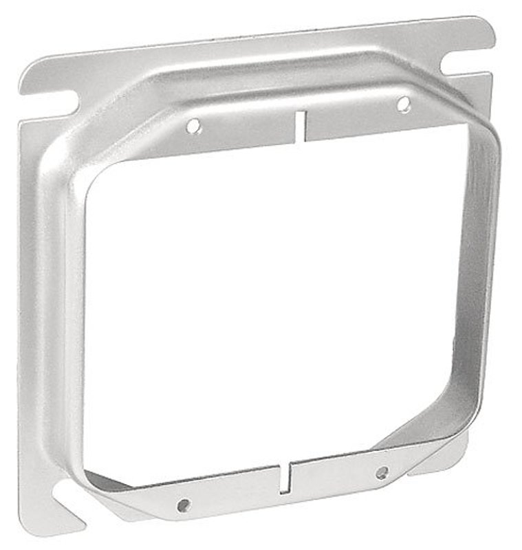Southwire 52C18-UPC Electrical Box Cover, 3/4 in L, 4 in W, Square, 2-Gang, Steel, Silver, Galvanized