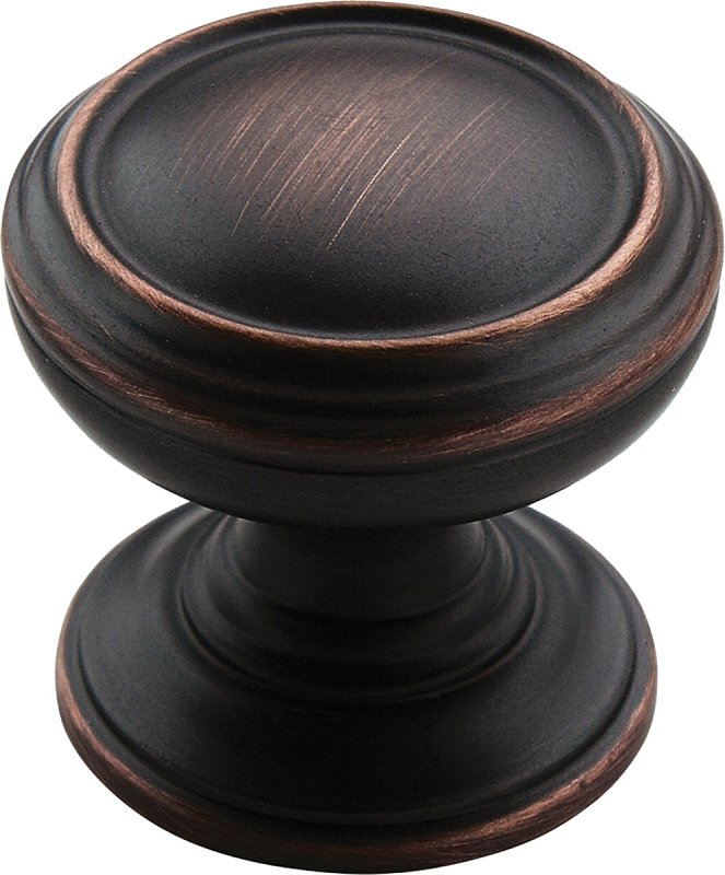 Amerock BP55342ORB Cabinet Knob, 1-1/4 in Projection, Traditional, 1-1/4 in, Zinc, Oil-Rubbed Bronze