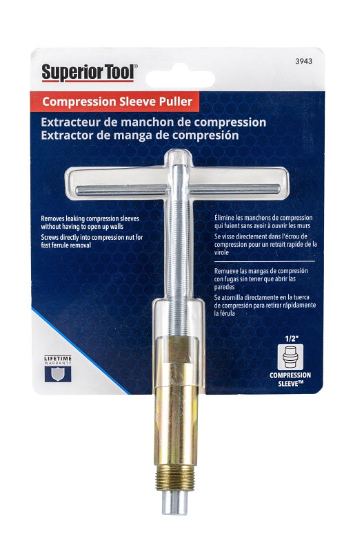 Superior Tool Bleckman Series 03943 Compression Sleeve Puller, Steel, 4 in L