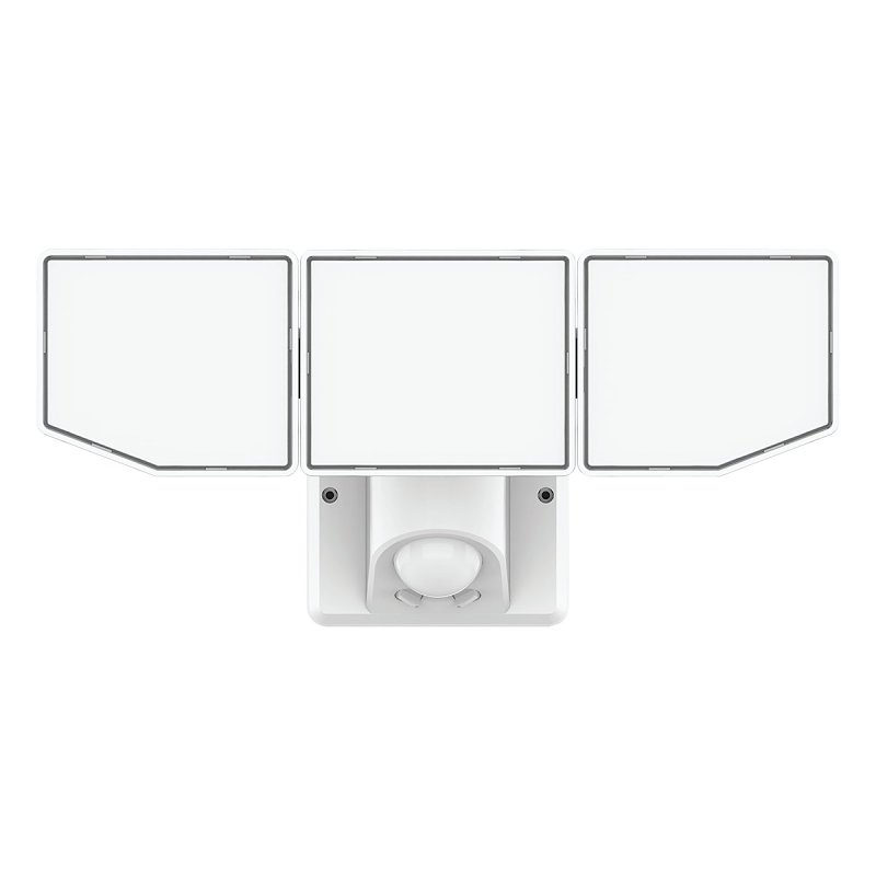 BELL LINK CL-SLM4KACW-3H 3-Head Security Light, 120 V, 35 W, LED Lamp, Daylight/Warm White, 4000 Lumens, White Fixture