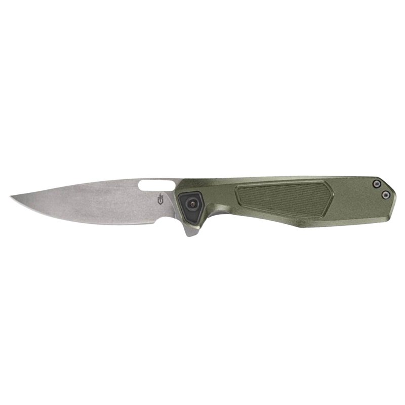 Gerber 1067523 Folding Knife, 3.13 in L Blade, Steel Blade, Ergonomic, Textured Grip Handle, Sage Green Handle