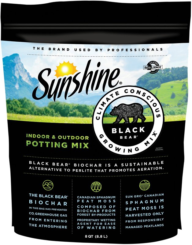 Sunshine Black Bear Series 132115.Q08P Potting Mix, 8 qt