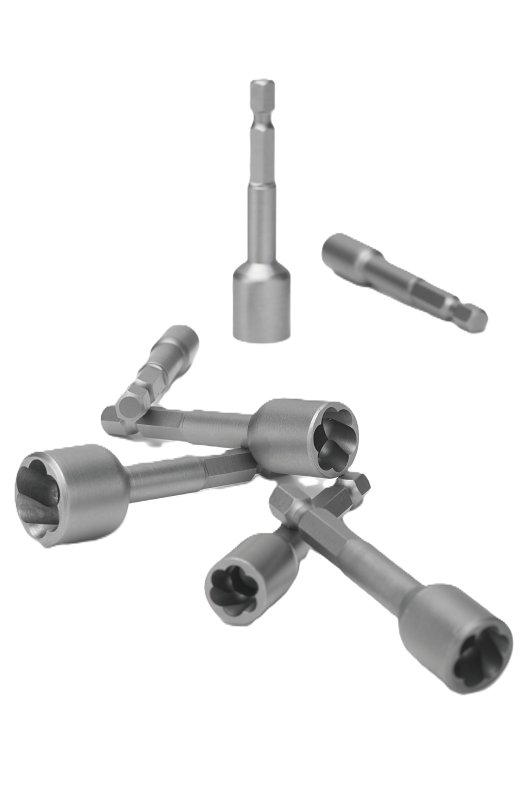 Irwin POWER-GRIP 394100 Bolt Extractor Set, 7-Piece, HCS, Black Oxide, Specifications: Reverse Spiral Flute