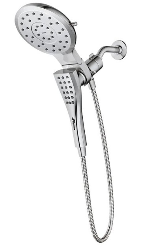 Moen Verso 220C2 Series 220C2EP Combination Shower, 1/2 in Connection, IPS, 1.75 gpm, 8-Spray Function, Chrome