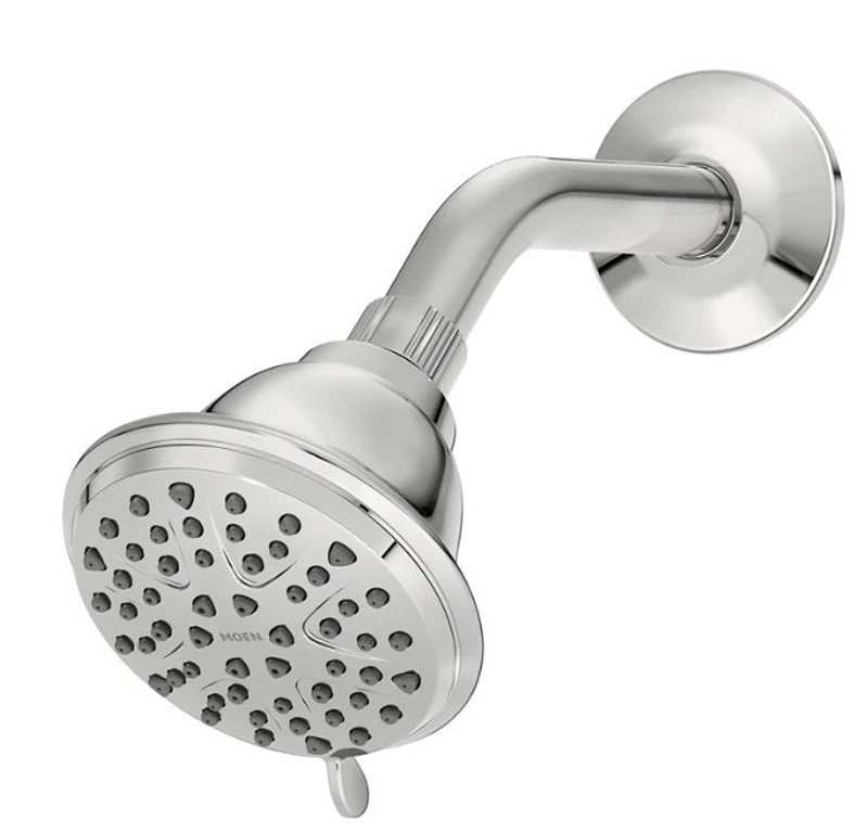 Moen Attune Series 218W0 Spray Head, Round, 1.75 gpm, 1/2 in Connection, IPS, 8-Spray Function, Metal, Chrome, 4 in Dia