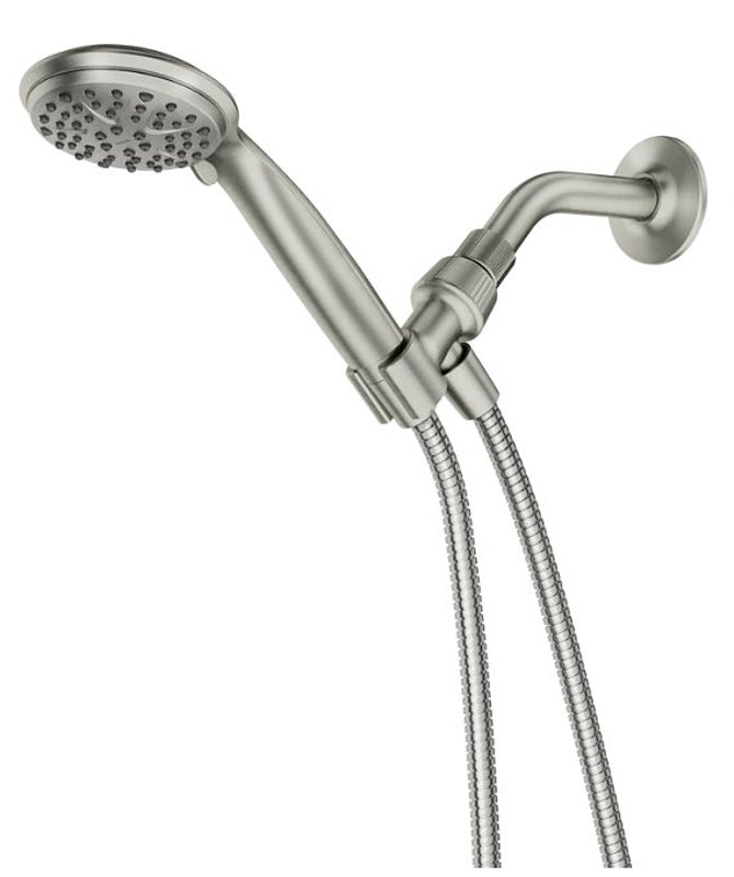 Moen Attune Series 218H0SRN Handheld Shower, 1/2 in Connection, 1.75 gpm, 6-Spray Function, Plastic, Brushed Nickel