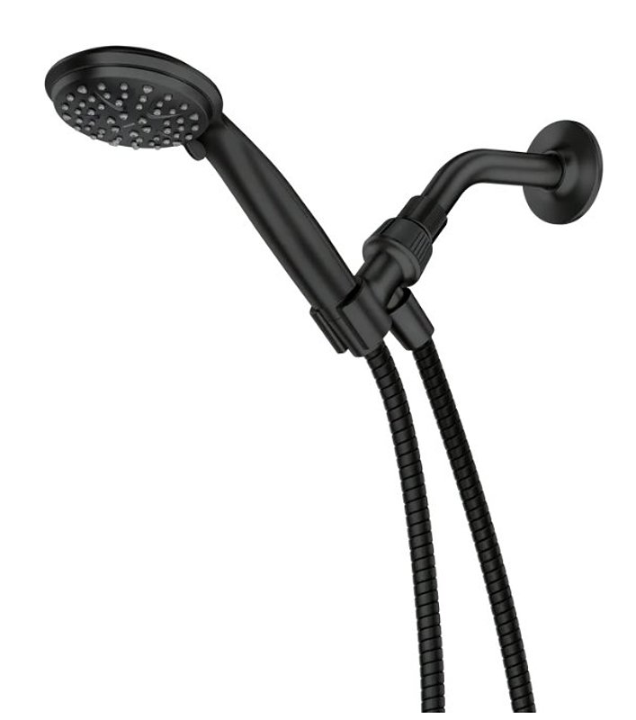 Moen Attune Series 218H0BL Handheld Shower, 1/2 in Connection, 1.75 gpm, 6-Spray Function, Matte Black, 60 in L Hose