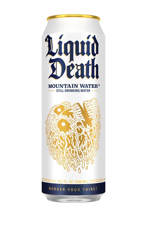 Liquid Death 1700079 Mountain Water, 19.2 oz Can