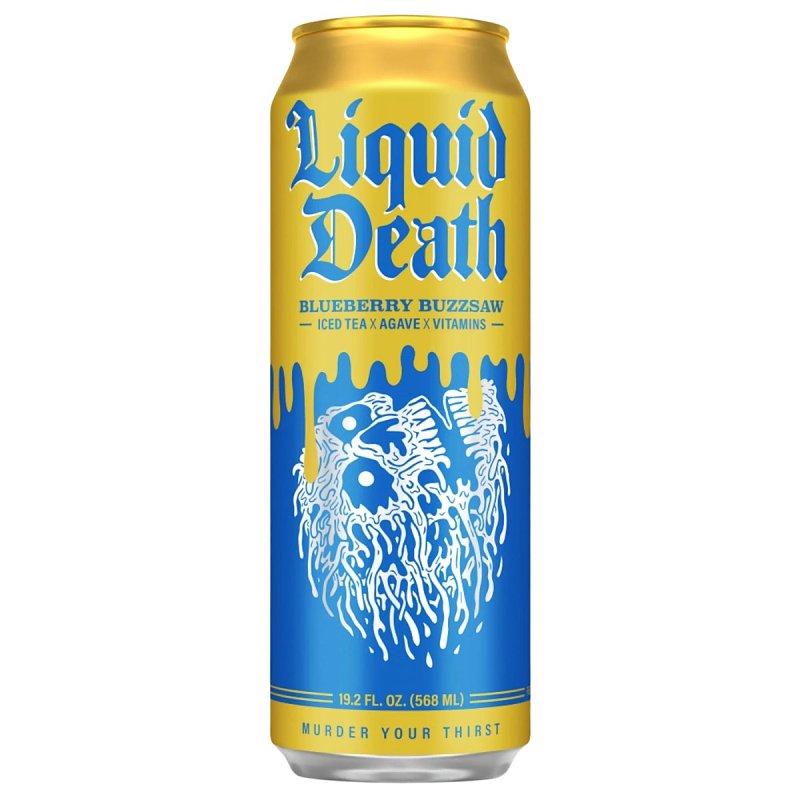 Liquid Death 1700068 Iced Tea, Blueberry Buzzsaw, 19.2 oz Can