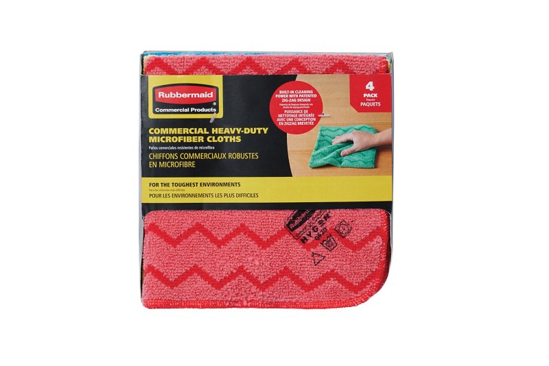 Rubbermaid 2190707 Cloth, 16 in L, 16 in W, Microfiber, Multi-Color
